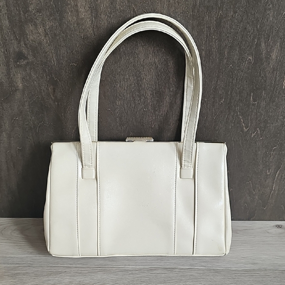 Vintage JR White Leather MCM Shoulder Bag - Picture 3 of 15